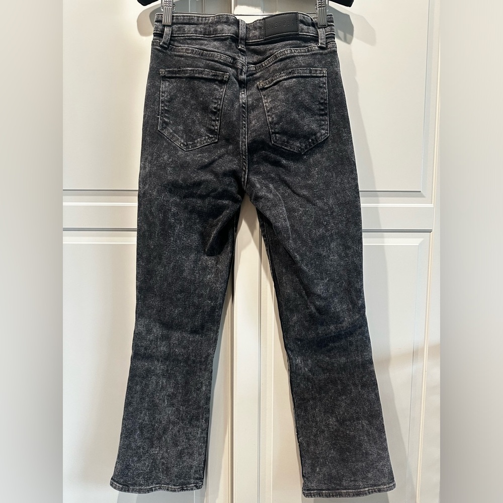 Pistola Black 90s Grunge Acid Wash Cropped Jeans - Picture 6 of 11